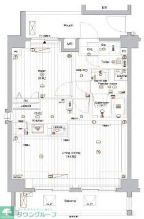 プレミアムキューブ上野毛#moの物件間取画像